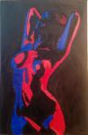 Тоска-Мука (Anguish) Oil on canvas 650X1000mm by BobHOK Artist of the style of abstract expressionism from Dhaka Bangladesh